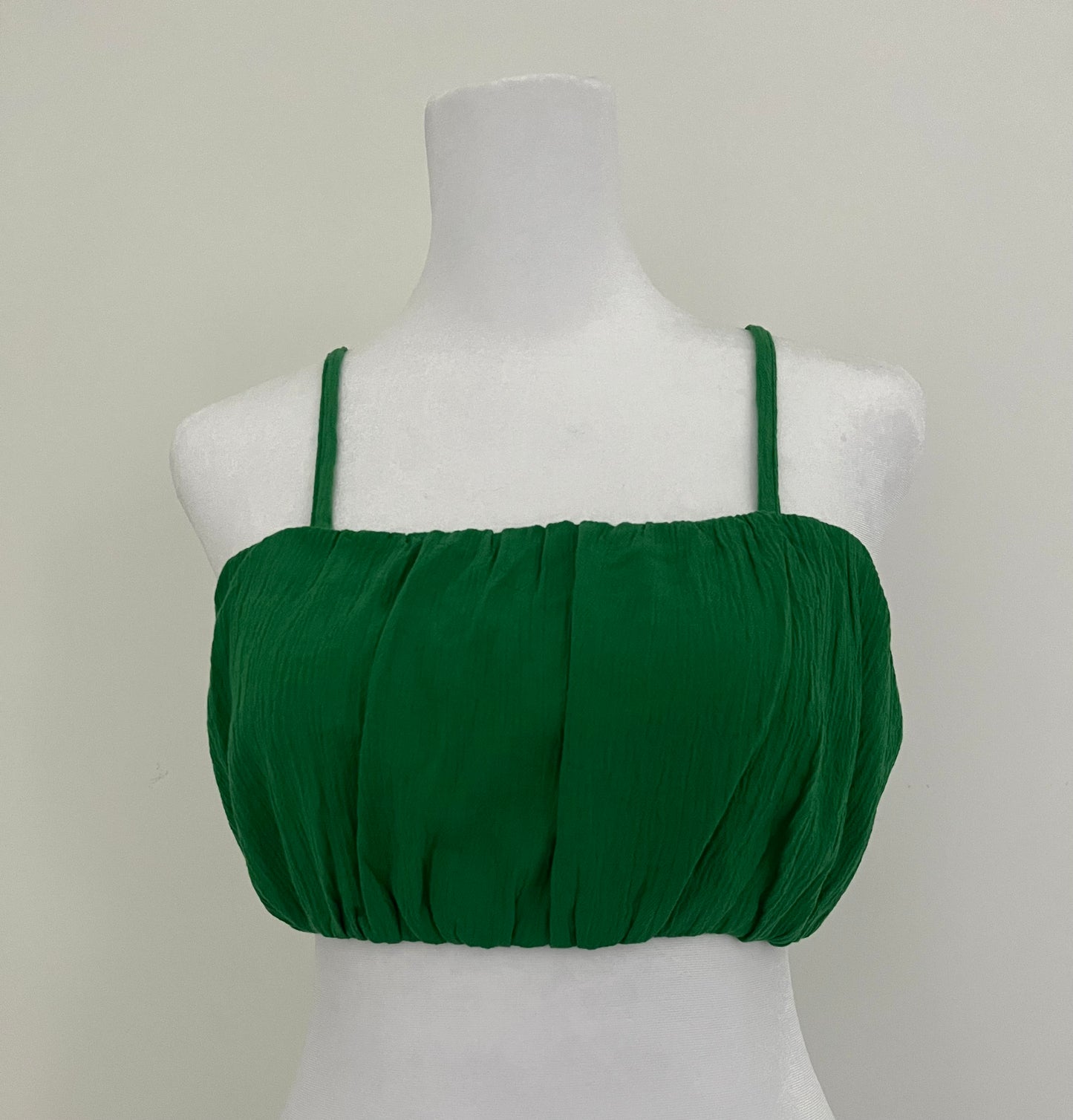 Green Scrunched Top